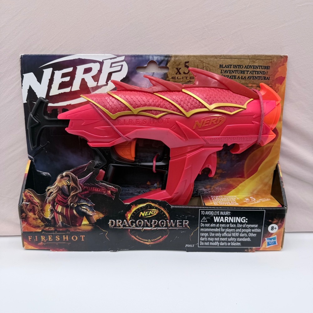 Nerf DragonPower Fireshot Dungeons & Dragons Blaster Red Dragon Design F0813 NEW